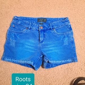 Roots size 24 blue women's shorts